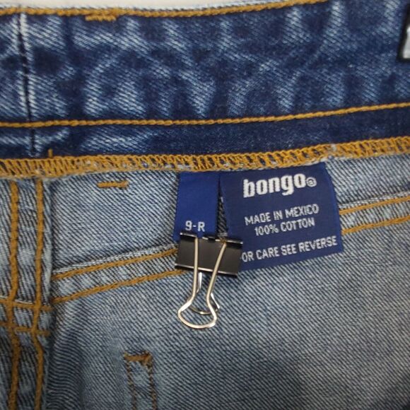 Bongo Denim Pants High Rise Women 9R Blue Jeans 5 Pockets Flat Front 100% Cotton - Picture 11 of 12